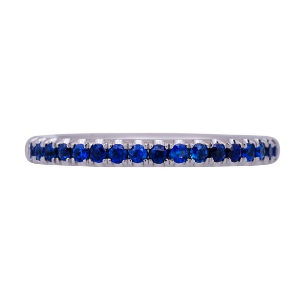 New 0.24 Carats Blue Sapphire Band
