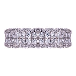 Vintage 1.25 Carats Diamond Four Row Band