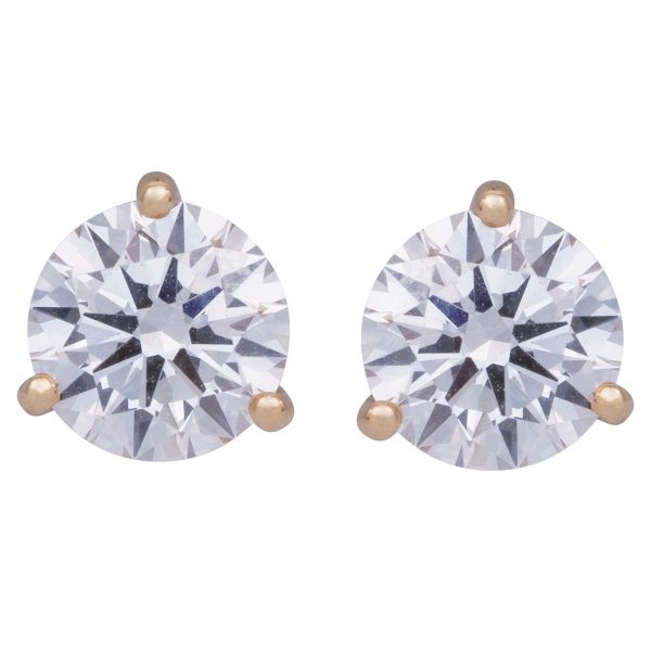 New 2.50 Carats Lab-Grown Diamond Stud Earrings