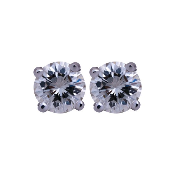 Vintage 0.90 Carats Diamond Stud Earrings
