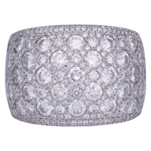 New 3.16 Carats Diamond Wide Lattice Band