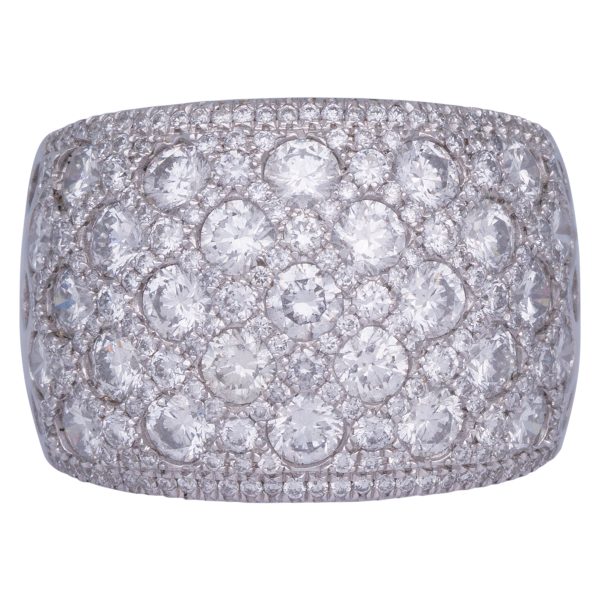 New 3.16 Carats Diamond Wide Lattice Band