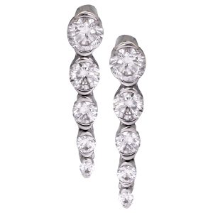 New 0.79 Carats Diamond Drop Earrings
