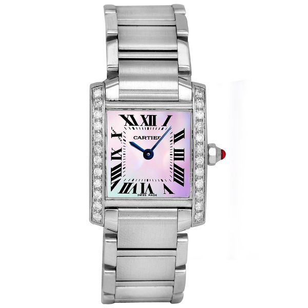 Pre-Owned Women's Cartier Tank Francaise 0.70 Carats Diamond Watch