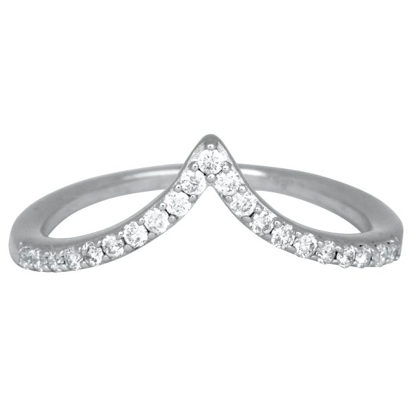 Vintage 0.16 Carats Diamond Curved Band