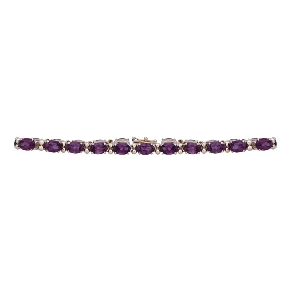 Vintage 9.89 Carats Rhodolite Garnet Tennis Bracelet
