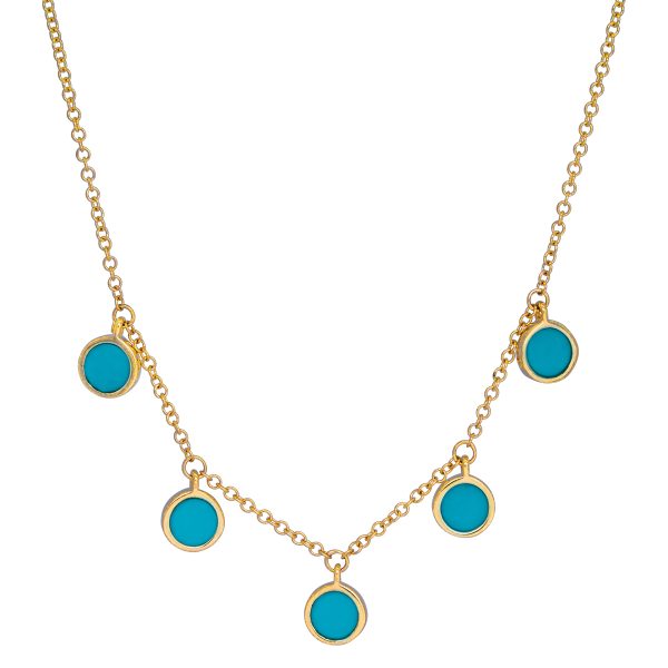 Venetti 0.93 Carats Turquoise Station Necklace
