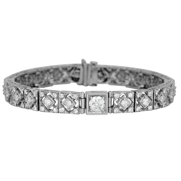 Vintage 3.49 Carats Diamond Bracelet