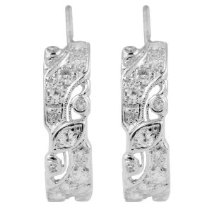 Vintage 0.78 CTW Curved Diamond Earrings