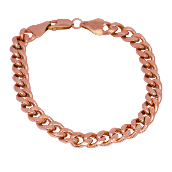 rose gold cuban link bracelet