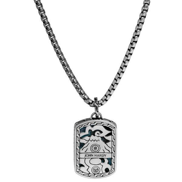 Vintage John Hardy Turquoise Dog Tag Necklace - Image 2