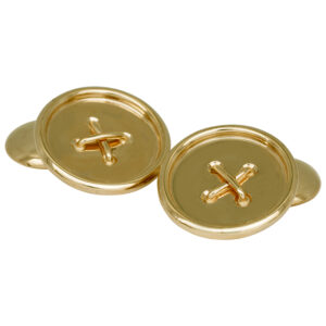 yellow gold Tiffany button cufflinks