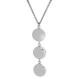 sterling silver drop necklace with 3 circles one on top of the other