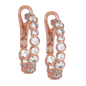 inside out hoop earrings set with round brilliant diamonds