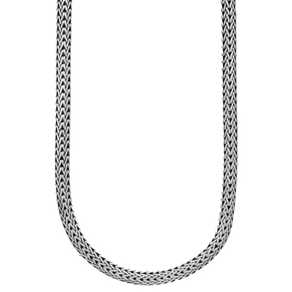 wide woven sterling silver chain