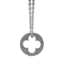 Louis vuitton white gold Empreinte pendant on a cable chain necklace