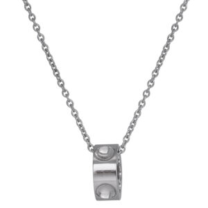 Louis vuitton white gold Empreinte pendant on a cable chain necklace