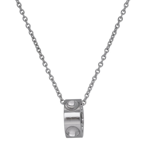 Louis vuitton white gold Empreinte pendant on a cable chain necklace