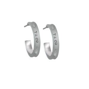 tiffany silver hoop earrings, small