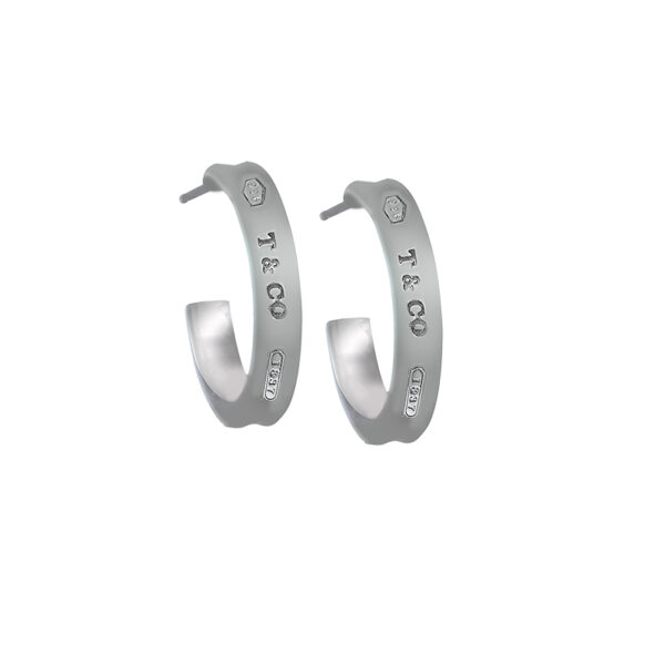 tiffany silver hoop earrings, small