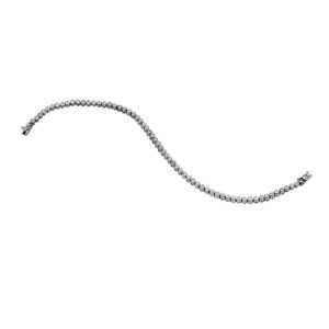 white gold tennis bracelet set with small round brilliant diamonds