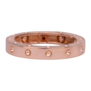 rose gold band with evenly spaced round indentations