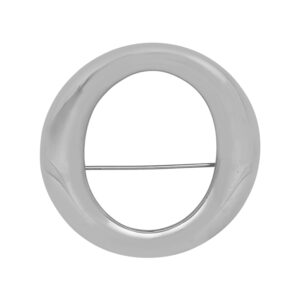 large sterling silver round circle brooch