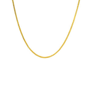 yellow gold 3mm woven necklace, 30.5"