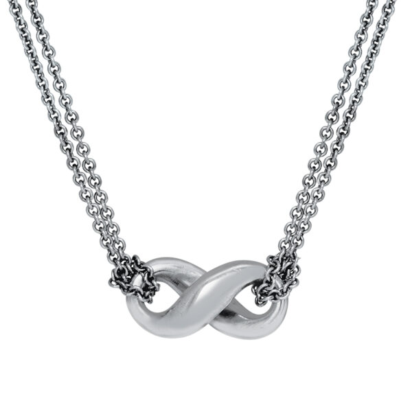 sterling silver Tiffany infinity necklace on a ball chain