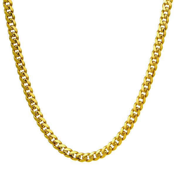 yellow gold cuban link necklace
