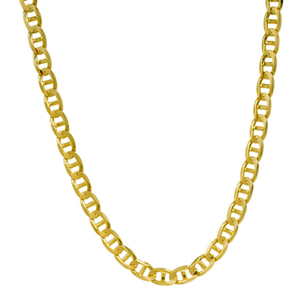 yellow gold anchor chain, 7mm thick