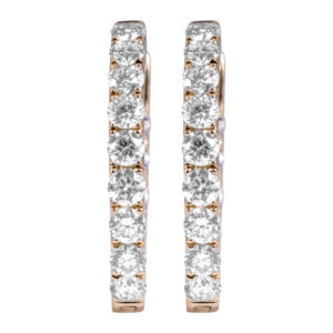 yellow gold inside out j-hoop earrings set with diamonds