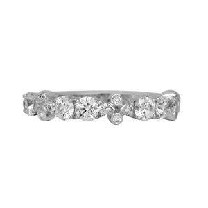 white gold ring with round brilliant diamonds
