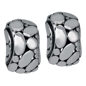 sterling silver earrings with round and oval soldered pieces