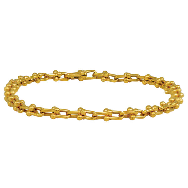 tiffany & co. yellow gold micro link bracelet