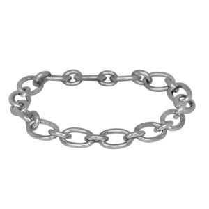 silver oval link bracelet
