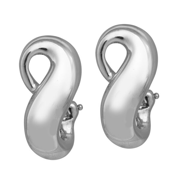sterling silver infinity shaped earrings