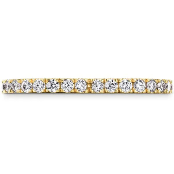 yellow gold band set with round brilliant diamonds
