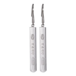 sterling silver bar drop earrings