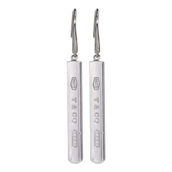 sterling silver bar drop earrings