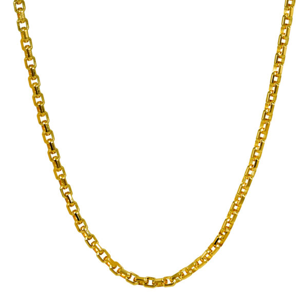 yellow gold cable chain link necklace, 24"