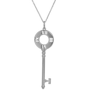 sterling silver Tiffany Atlas key pendant