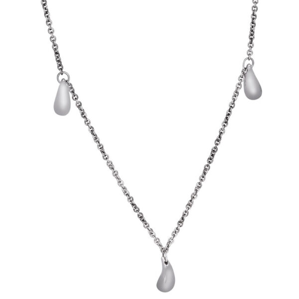 Tiffany & Co. sterling silver 3 teardrop station necklace