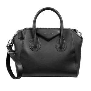 black leather Givenchy bag with shoulder strap