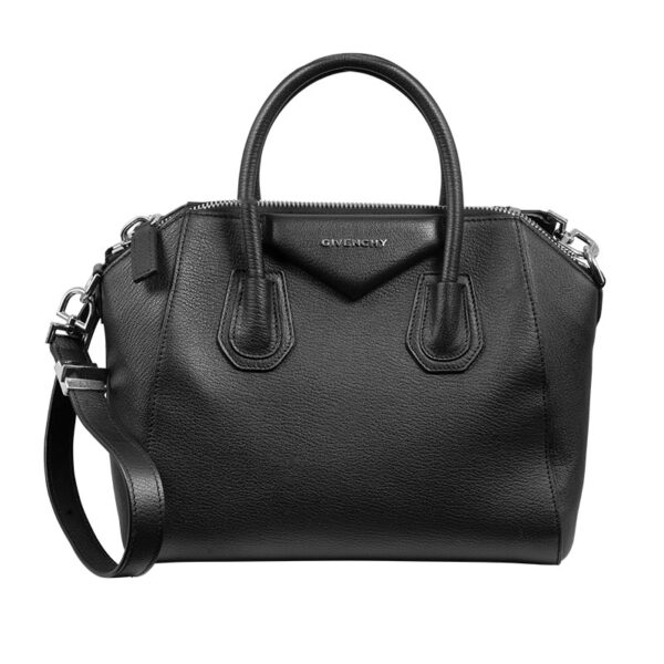 black leather Givenchy bag with shoulder strap