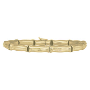 yellow gold bamboo link bracelet