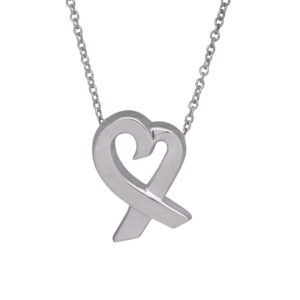 sterling silver open heart pendant