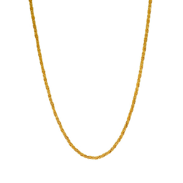 yellow gold twisted rope chain
