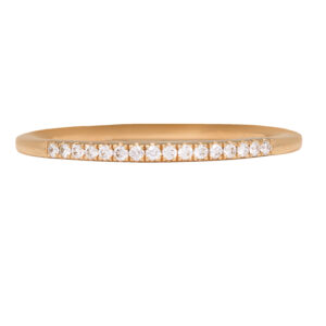 yellow gold band set with round diamonds
