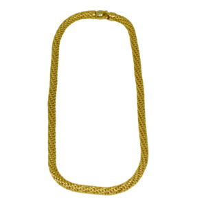 yellow gold woven necklace